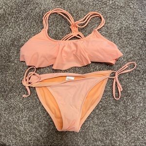 STRAPPY SALMON BIKINI